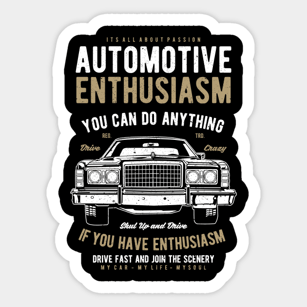 Automotive Classic Cars Cadi Pimp Your Ride Car Lover Gift Sticker by MrWatanabe